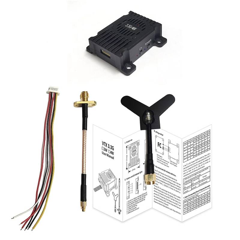 Wholesales 3.3G 4W VTX 3.3G VTX 3.3G VRX 16CH RTF Video Transmitter for FPV RC Racing Drone