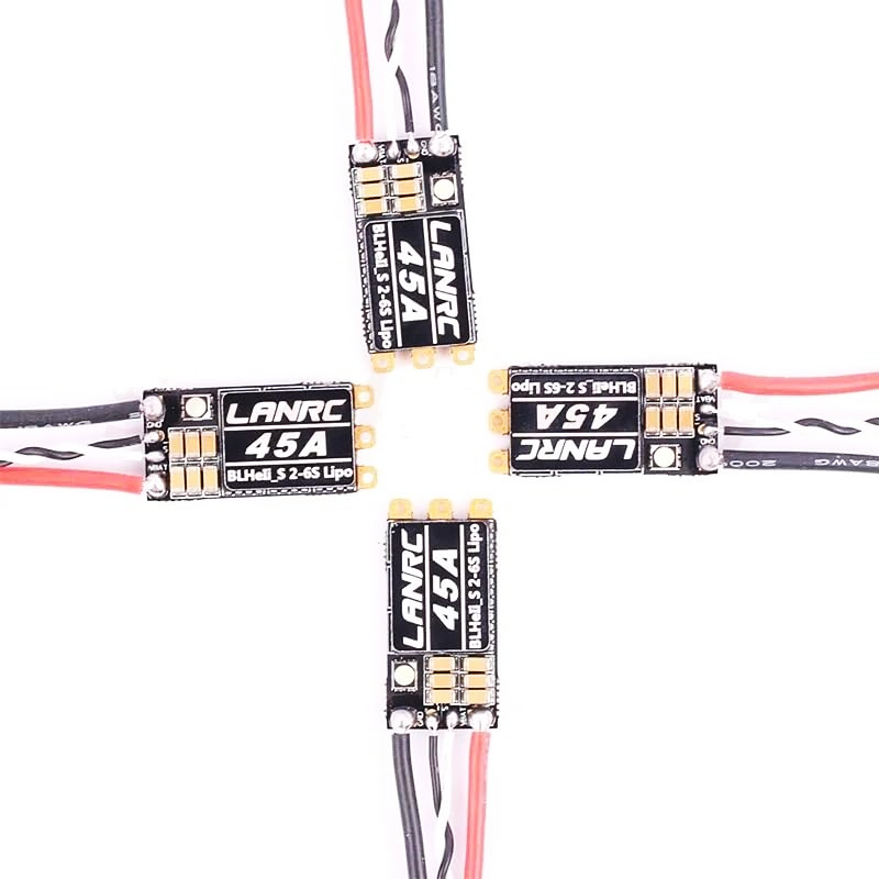 35A/45A LANRC BLHeli_S 2-6S Lipo ESC Built-in Programmable RGB LED D-Shot 150/300/600 ONESHOT125 for RC FPV Quadcopter