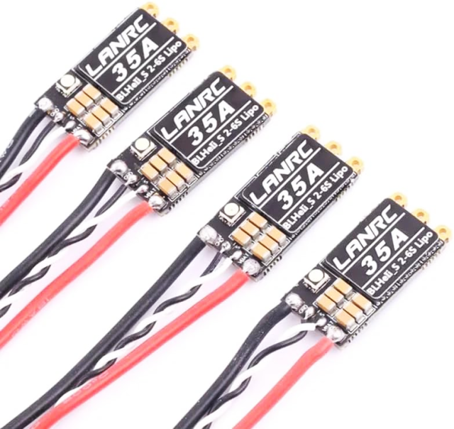 35A/45A LANRC BLHeli_S 2-6S Lipo ESC Built-in Programmable RGB LED D-Shot 150/300/600 ONESHOT125 for RC FPV Quadcopter