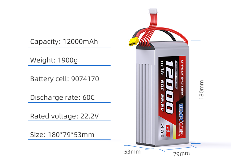 NEW Semi Solid State Battery Cell 6500mAh 22.2V 6S 50/100C Steady Power Supply for Professional Aerial Work