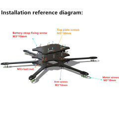 GX-V6 10inch Six Axis 6-Axle Carbon Fiber Frame Kit 550mm Wheelbase FPV Rack for RC Freestyle Long Range Drone Spare Parts