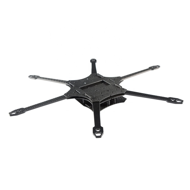GX-V6-10 Inch V6 550mm Six Axis Carbon Fiber Rack Fiber Optic Long-range FPV Unmanned Aerial Vehicle Rack