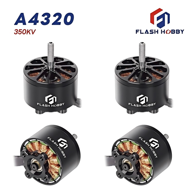 Flashhobby A4320 350KV Brushless Motor Industrial Grade 4650W 9560g Thrust for 6-12S FPV Drone