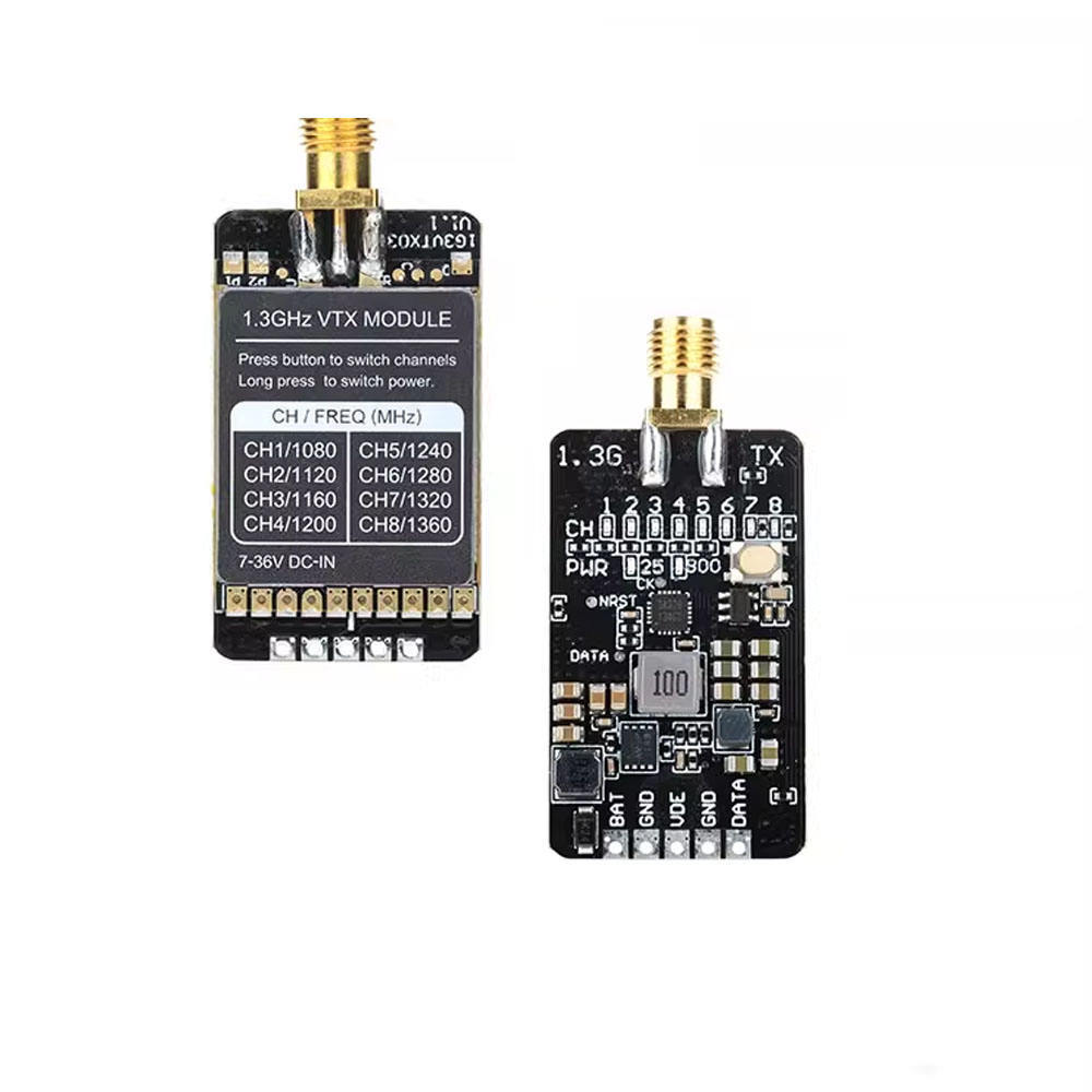 1.3G VTX RX Receiver MODULE 8CH 800MW Audio Video FPV Transmitter Receiver Module 7-36V for RC FPV Long Range Fpv  Vtx