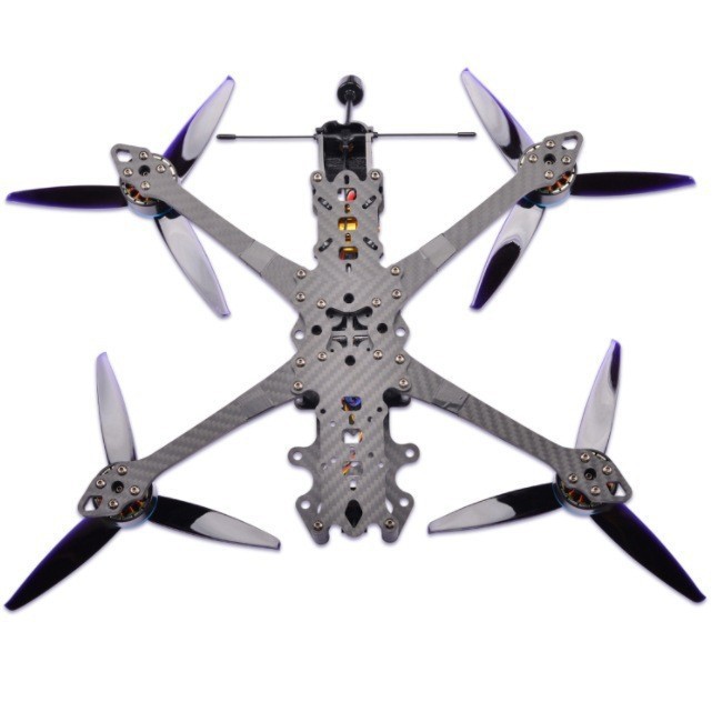 7-Inch Carbon Fiber FPV Racing Drone Frame with Camera Remote Control 5.8G 2.5W Transmission 3KG Payload Capacity 20KM 1080p FHD