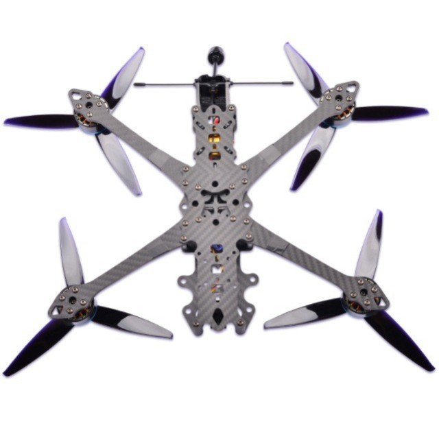 7-Inch Carbon Fiber FPV Racing Drone Frame with Camera Remote Control 5.8G 2.5W Transmission 3KG Payload Capacity 20KM 1080p FHD