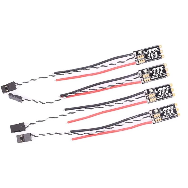 35A/45A LANRC BLHeli_S 2-6S Lipo ESC Built-in Programmable RGB LED D-Shot 150/300/600 ONESHOT125 for RC FPV Quadcopter