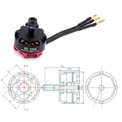 RS2205 2300KV Brushless Motor CW/CCW 3-4S RC Motors for FPV Racing Drone FPV Multicopter