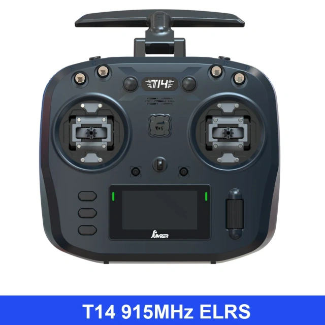 Jumper T14 2.4Ghz/915Mhz 1W ELRS Remote Control CNC Hall Sensor Gimbals Bi-directional Foldable Antenna OLED Display RC Aircraft