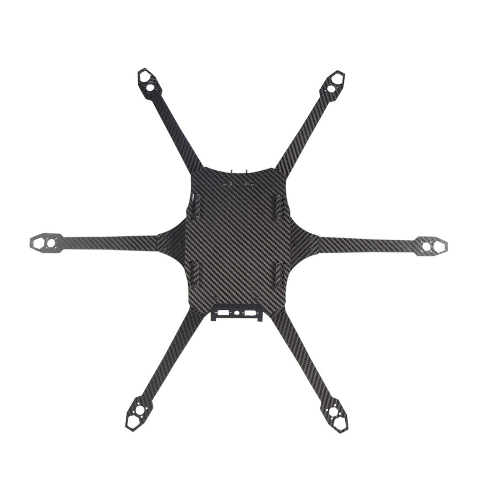 GX-V6 10inch Six Axis 6-Axle Carbon Fiber Frame Kit 550mm Wheelbase FPV Rack for RC Freestyle Long Range Drone Spare Parts