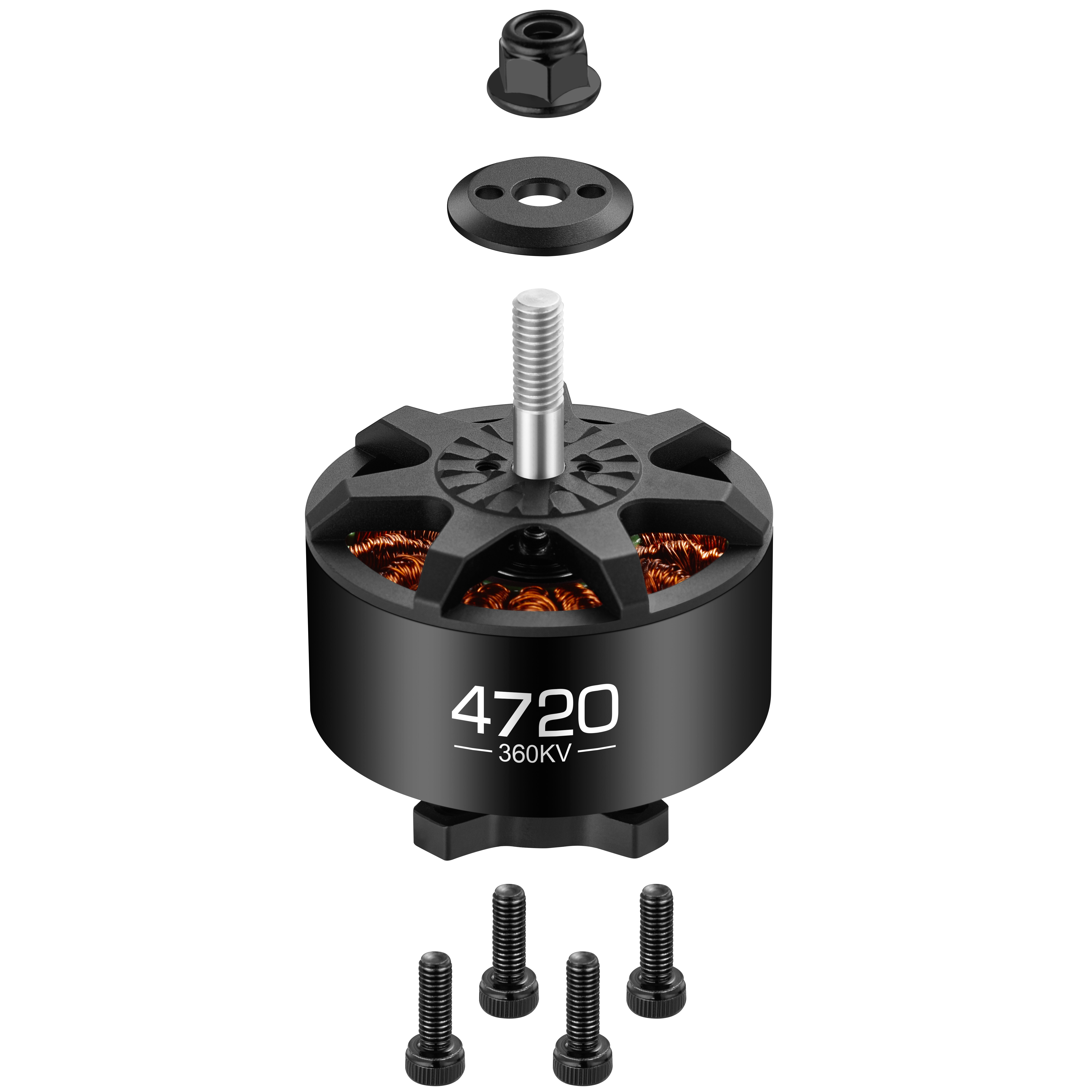 Hobbywing FPV Brushless Motor 4720 360KV UAV Multi-Rotor 8S High Pull 8.7kg Max Traversing Machine FPV Drone Motor
