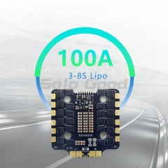 SoloGood 8S F722 100A Stack ICM42688P F722 Flight Controller 100A 4in1 ESC 30.5X30.5mm 3-8S Support 2 Cameras for FPV Drones