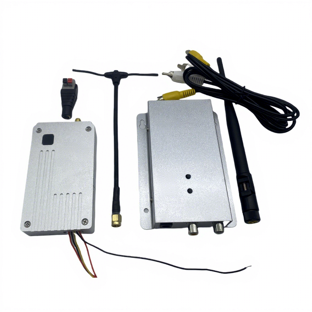 Kimpok 1.5G 5W FPV VTX VRX Video Transmitter Receiver, 1505M-1680M Long-Range Signal Transmission Parts for Drone FPV Flight