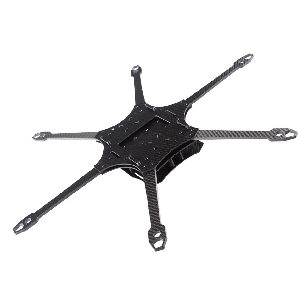 GX-V6 10inch Six Axis 6-Axle Carbon Fiber Frame Kit 550mm Wheelbase FPV Rack for RC Freestyle Long Range Drone Spare Parts