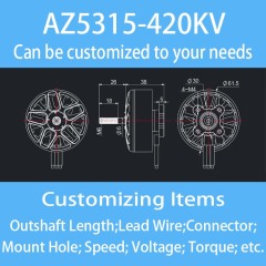 JRCMotor 5315 BLDC Motor 250KV 340KV 420KV 500KV Brushless Motor 4-8S for 15inch FPV Drone