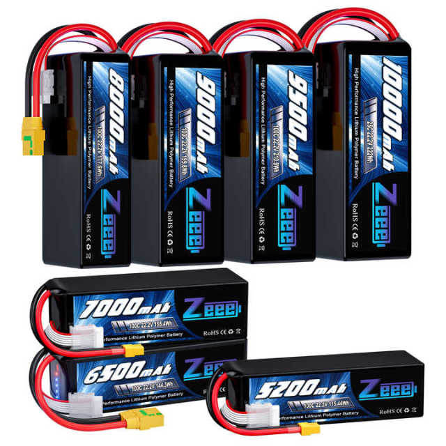 Zeee 6S FPV Battery 5200/6000/6500/7000/7500/8000/9000/9500/10000mah 6S Lipo FPV Battery Drone Battery