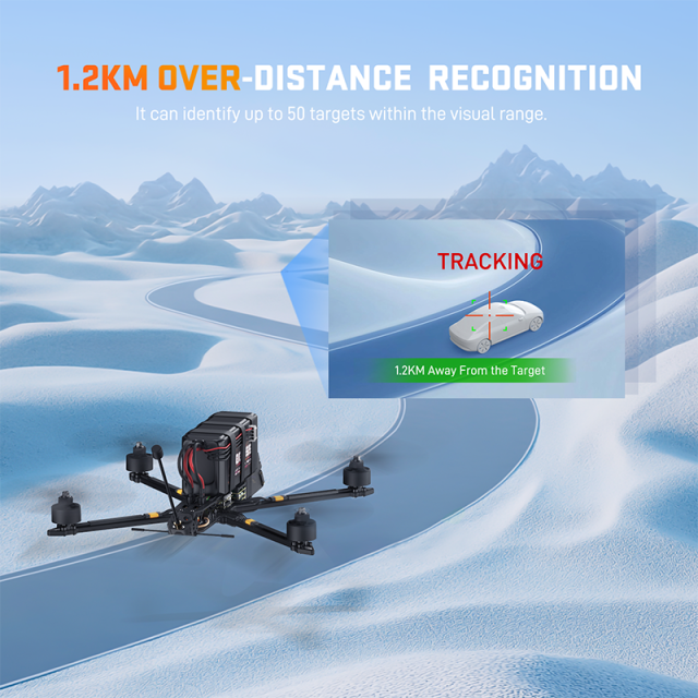 FPV AI VisionCube Kit Racing FPV Locking Tracking AI Camera Drone Thermal Dual Cameras Target Recognition Tracking for FPV Drone