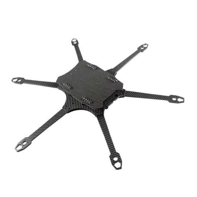 GX-V6-10 Inch V6 550mm Six Axis Carbon Fiber Rack Fiber Optic Long-range FPV Unmanned Aerial Vehicle Rack