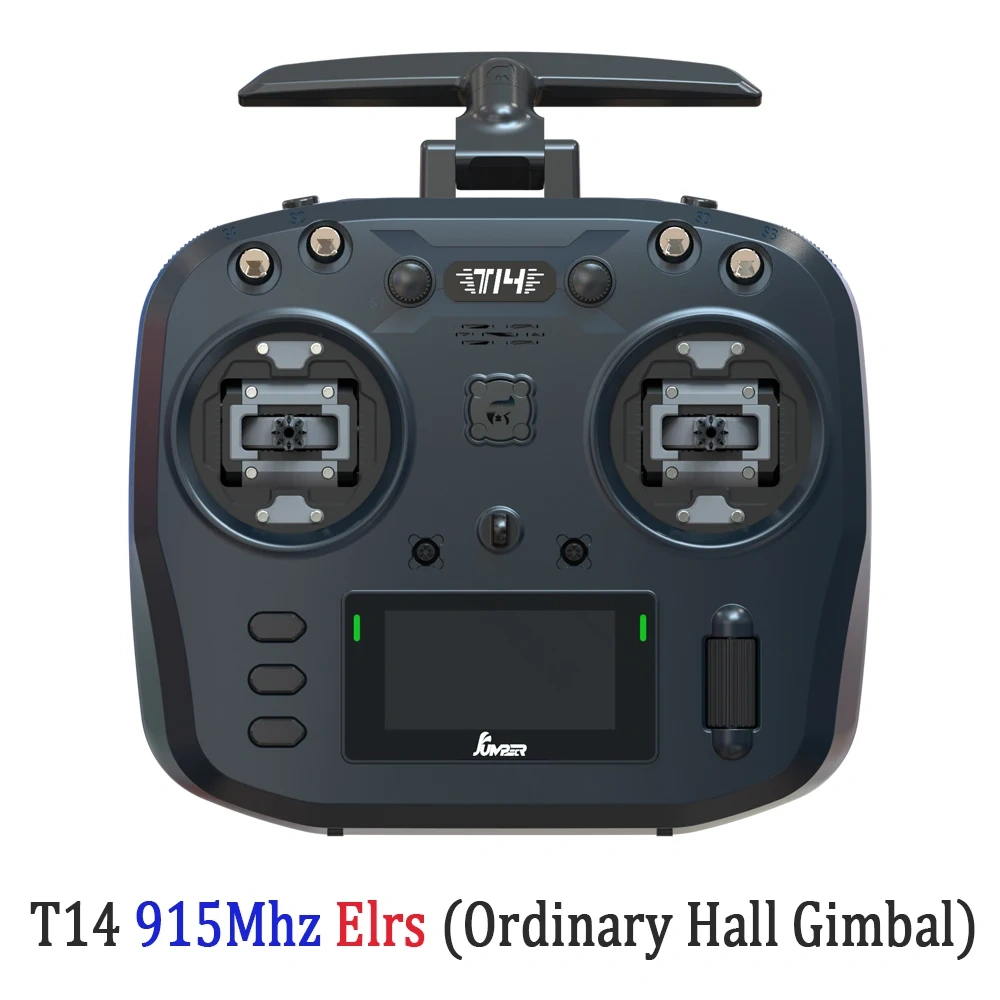 Jumper T14 2.4Ghz/915Mhz 1W ELRS Remote Control CNC Hall Sensor Gimbals Bi-directional Foldable Antenna OLED Display FPV Drone