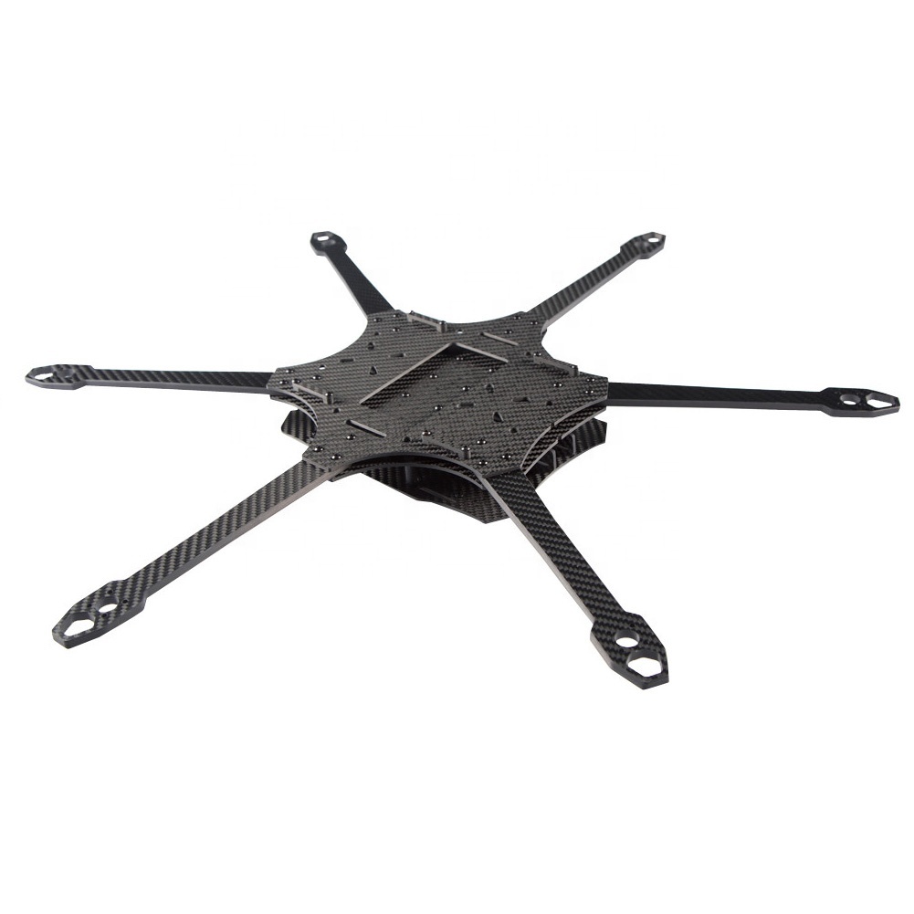 GX-V6-10 Inch V6 550mm Six Axis Carbon Fiber Rack Fiber Optic Long-range FPV Unmanned Aerial Vehicle Rack