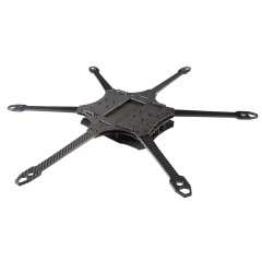 GX-V6-10 Inch V6 550mm Six Axis Carbon Fiber Rack Fiber Optic Long-range FPV Unmanned Aerial Vehicle Rack