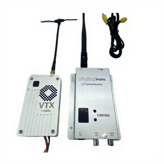 Kimpok 1.5G 5W FPV VTX VRX Video Transmitter Receiver, 1505M-1680M Long-Range Signal Transmission Parts for Drone FPV Flight