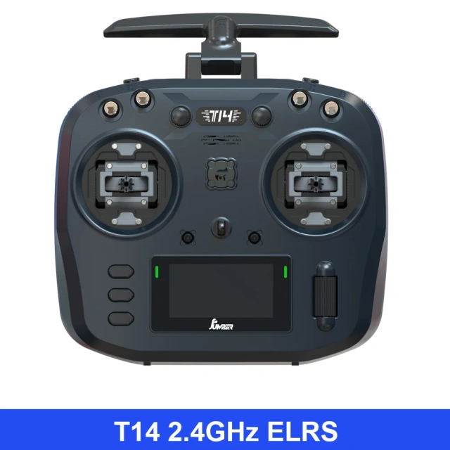 Jumper T14 2.4Ghz/915Mhz 1W ELRS Remote Control CNC Hall Sensor Gimbals Bi-directional Foldable Antenna OLED Display RC Aircraft