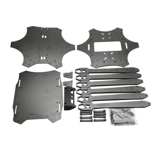 GX-V6 10inch Six Axis 6-Axle Carbon Fiber Frame Kit 550mm Wheelbase FPV Rack for RC Freestyle Long Range Drone Spare Parts