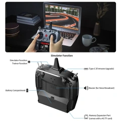 RadioLink T12D T16D Remote Control with Receiver Supports ELRS High-Frequency head for UAV FPV Remote Car Robot Virtual Games