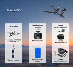 10 Inch FPV Racing Drone Nano Helicopter Brushless Motor 5.8g Vtx Elrs 915MHz Bnf with Goggles 1200tvl Battery