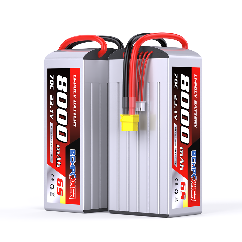 Mini Drone Battery 8000mAh 23.1V Folding Drone Universal Battery 6S 70C LiPo Balanced Weight & Power for RC Heli Beginners