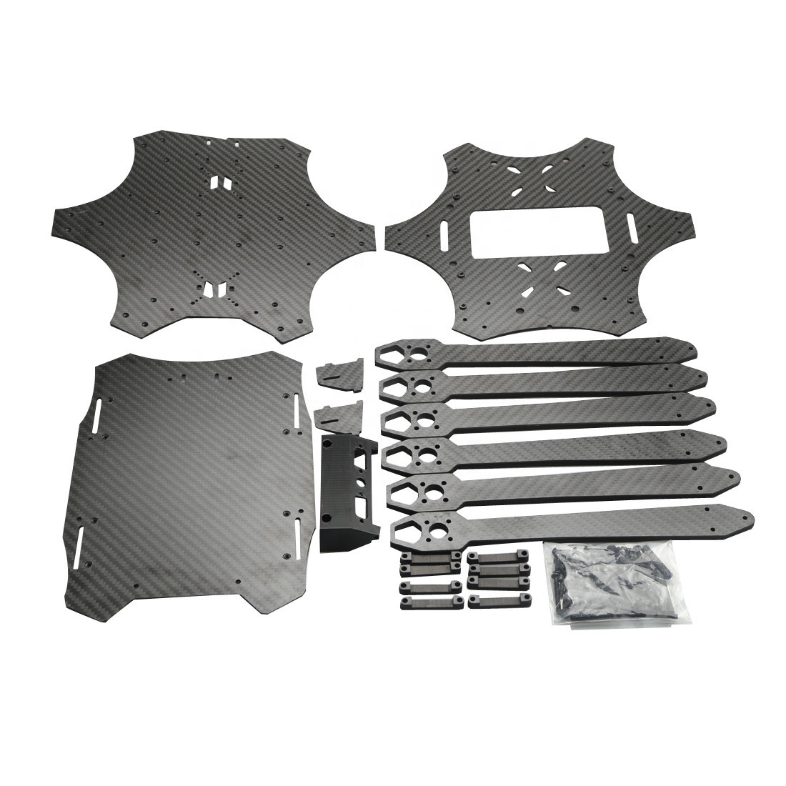 GX-V6-10 Inch V6 550mm Six Axis Carbon Fiber Rack Fiber Optic Long-range FPV Unmanned Aerial Vehicle Rack