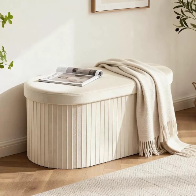 Ottoman Foldable Storage Bench,TIMES-HOME,Ottoman Foldable Storage Bench
