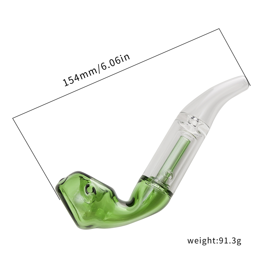 6 Inch Portable and Durable Art Glass with Small Water Tank Pipe