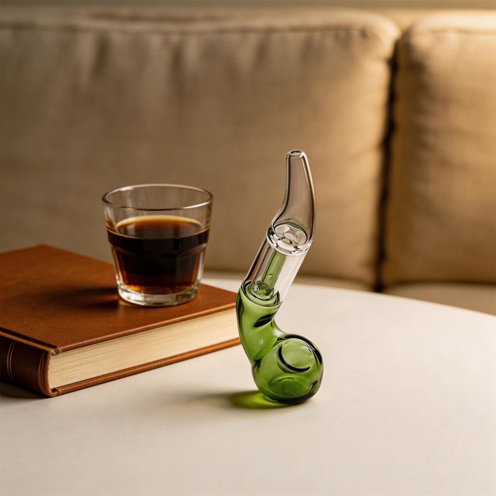 6 Inch Portable and Durable Art Glass with Small Water Tank Pipe