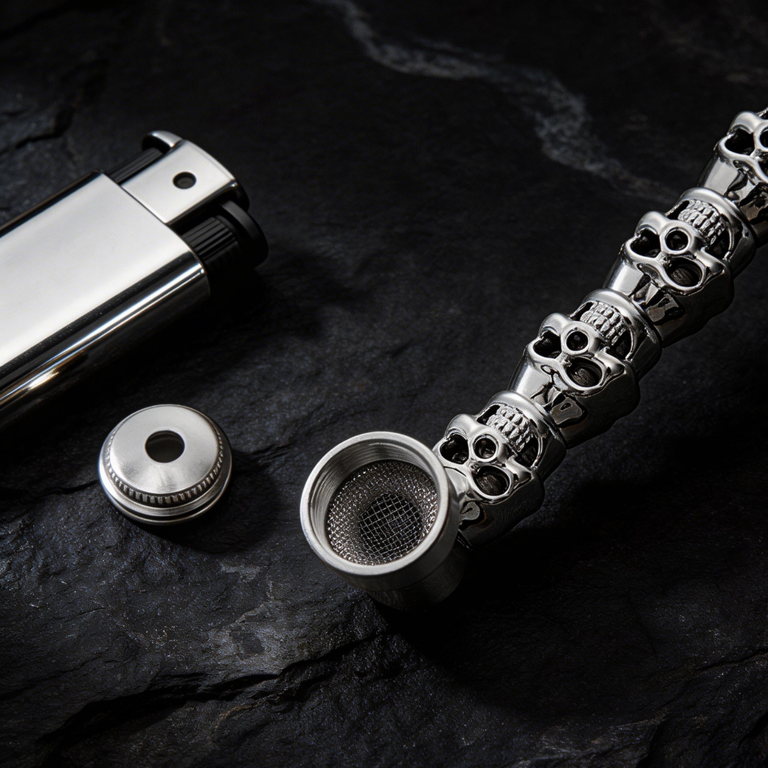 Skull Metal Pipe  Creative and Anique Aluminum Alloy Metal pipe