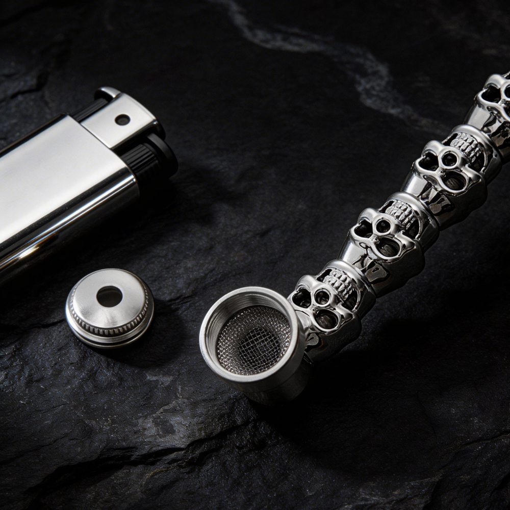 Skull Metal Pipe  Creative and Anique Aluminum Alloy Metal pipe