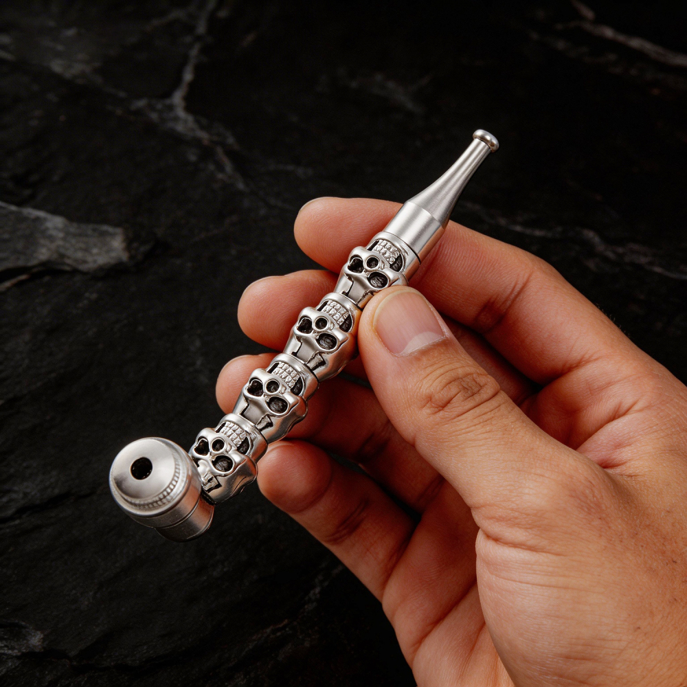Skull Metal Pipe  Creative and Anique Aluminum Alloy Metal pipe