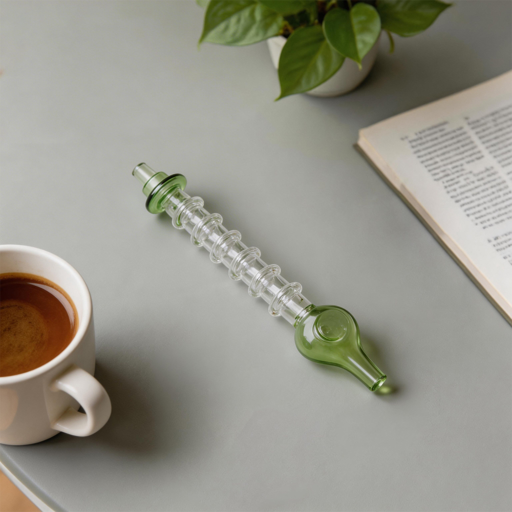 Thread Glass Nectar Collectors  Simple Translucent Glass Spoon Pipe