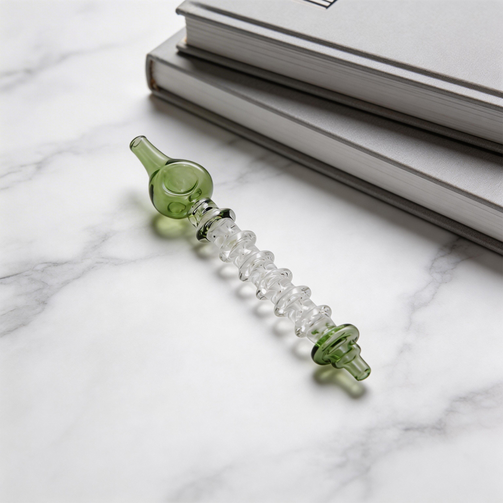 Thread Glass Nectar Collectors  Simple Translucent Glass Spoon Pipe