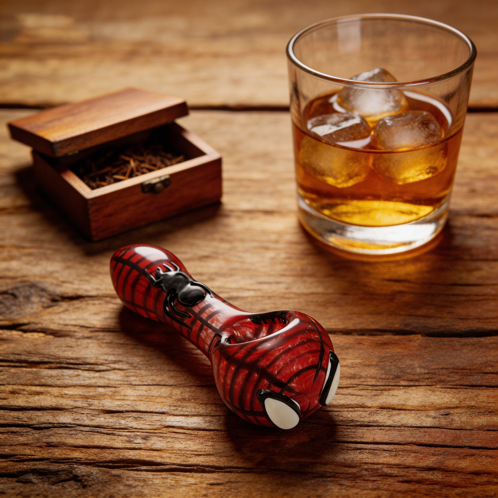Fashionable Spider-Man Glass Spoon Pipe