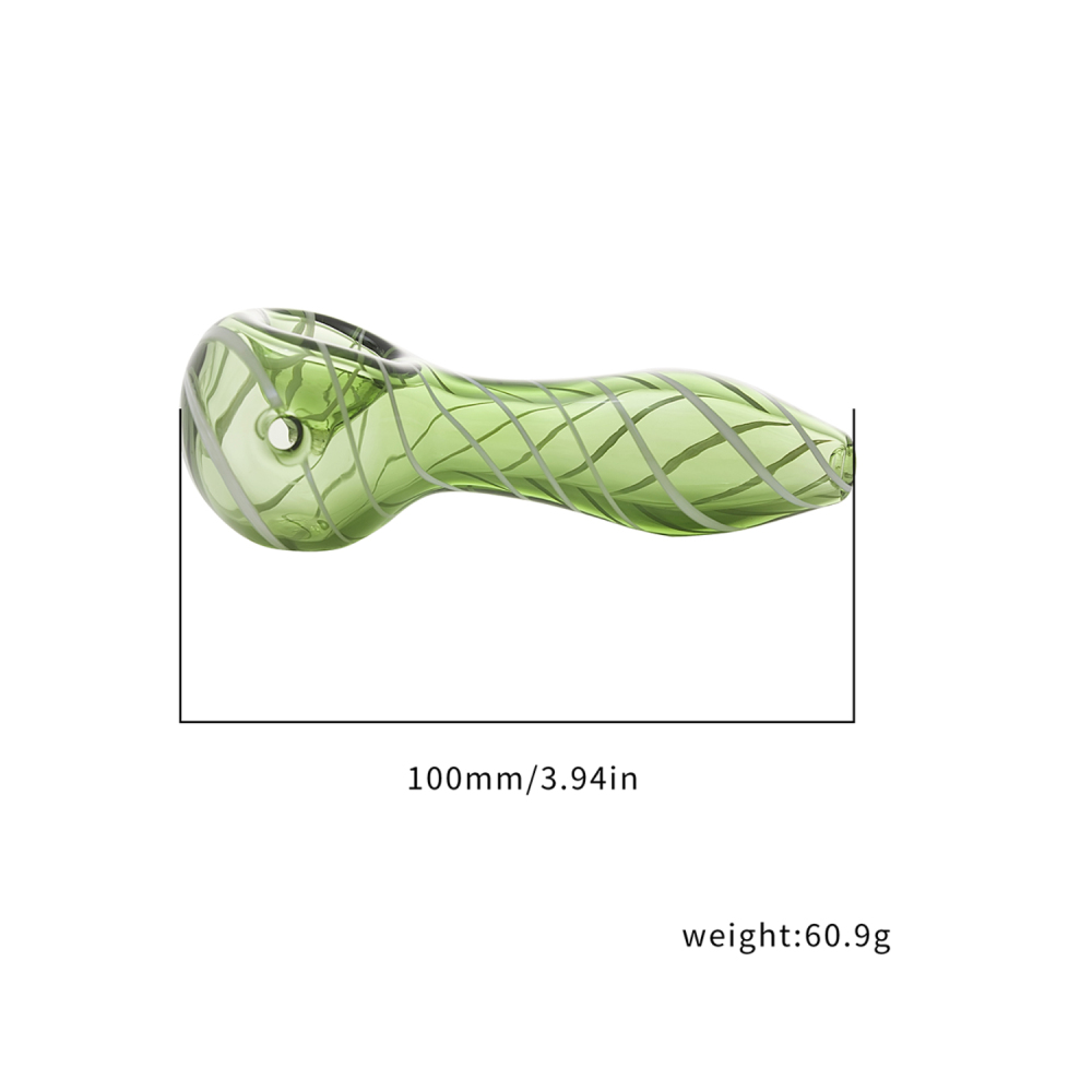 Striped glass pipe