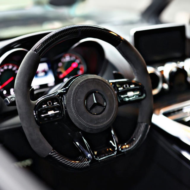Carbon Fiber Steering Wheel for Mercedes-Benz A B C G E S-Class GLA GLB GLC GLE GLK GL SL SLK Maybach BRABUS AMG GT W190 C190 W205 C205 W166 W167 W177 W213 W217 C217 W222 W223 W253 W257 W292 W463 W464