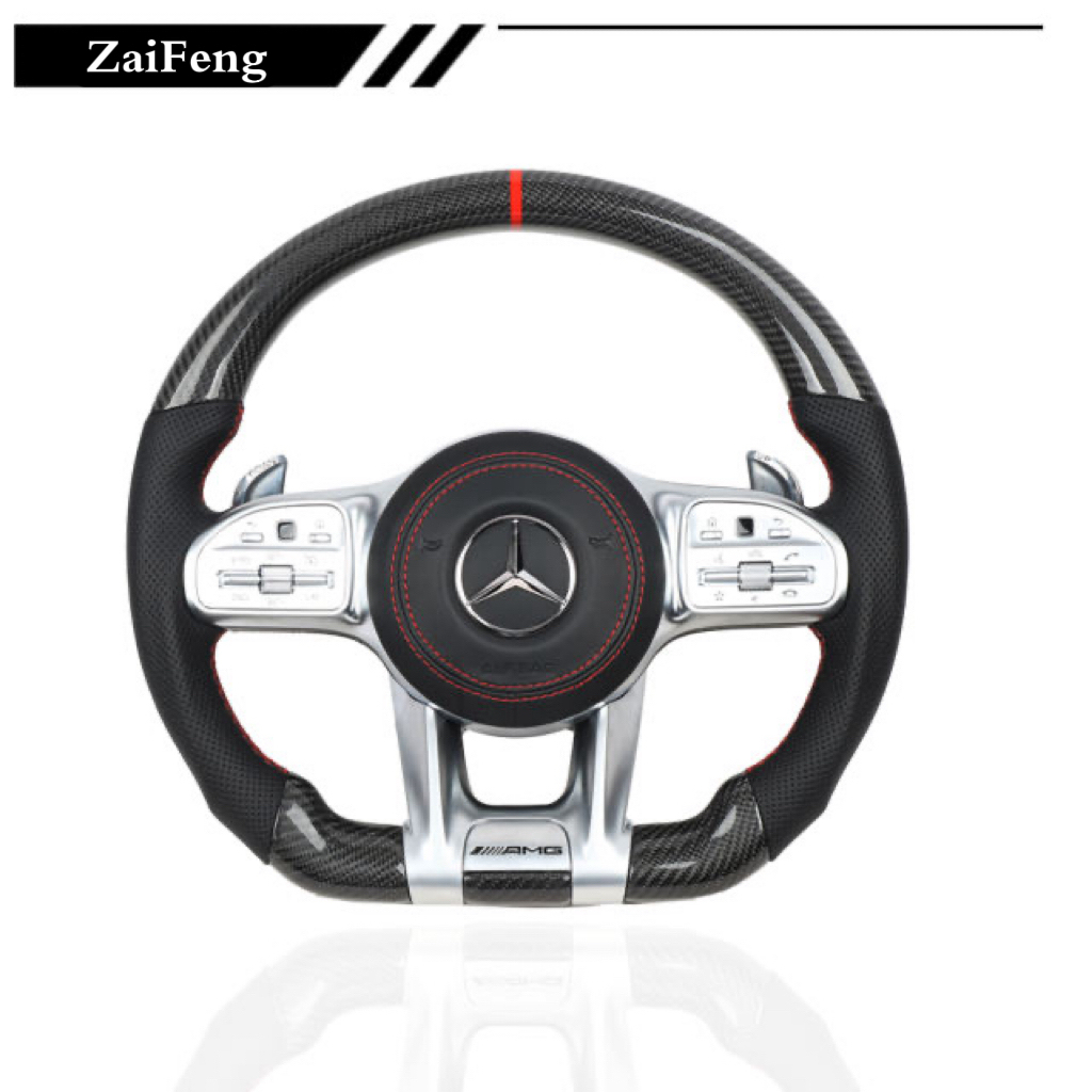 Carbon Fiber Steering Wheel for Mercedes-Benz A B C G E S-Class GLA GLB GLC GLE GLK GL SL SLK Maybach BRABUS AMG GT W190 C190 W205 C205 W166 W167 W177 W213 W217 C217 W222 W223 W253 W257 W292 W463 W464