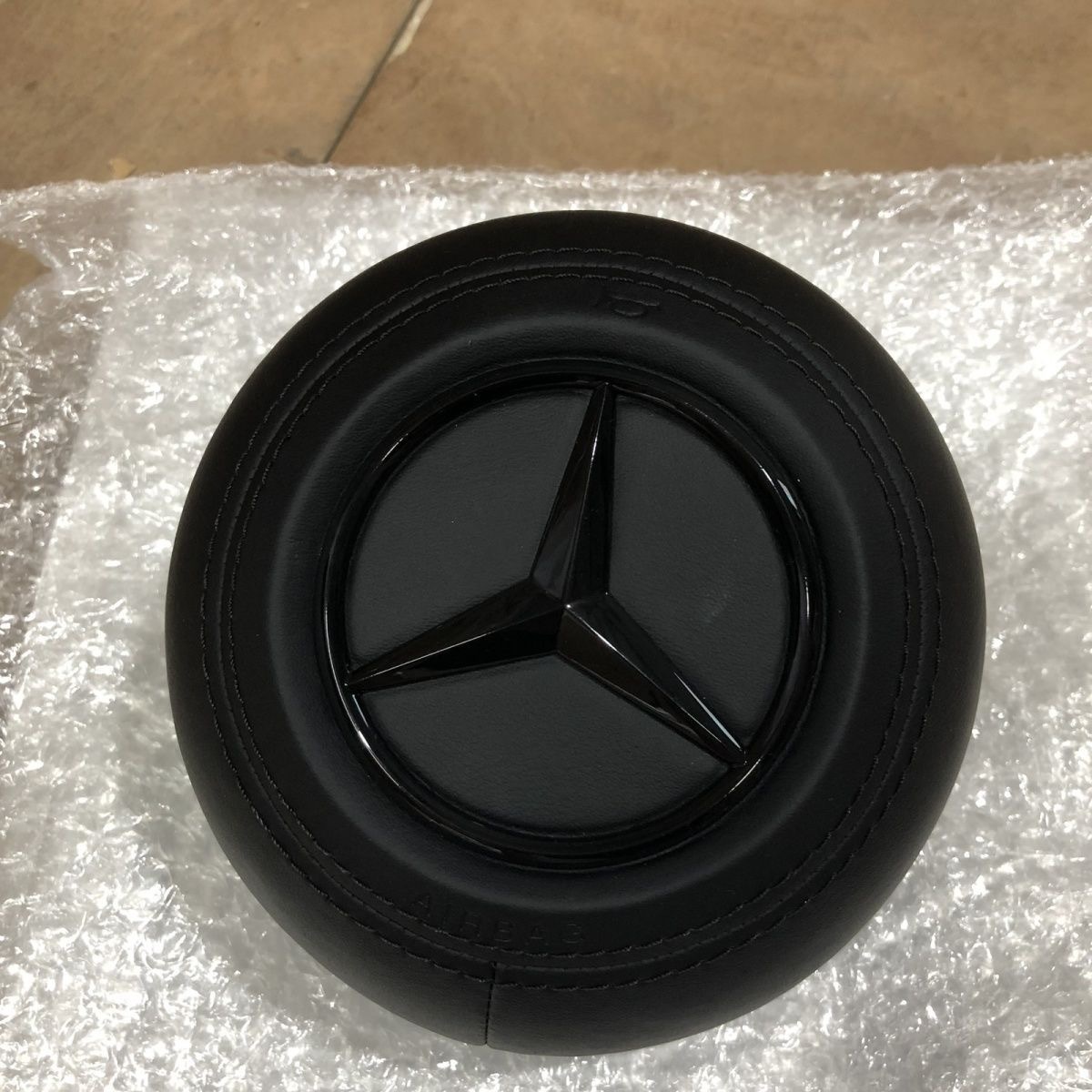 Leather airbag cover for the latest Mercedes Benz steering wheel