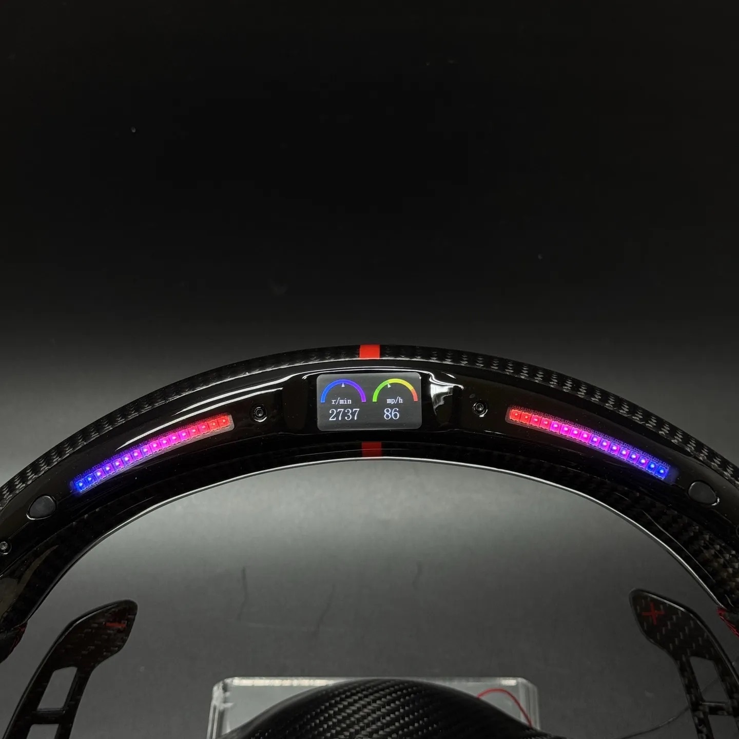 As shown carbon fiber and LED steering wheels for Porsche 996 997 986 987 981 9PA 955 92A 957 970 971 911 Boxster Cayman 718 Cayenne Panamera