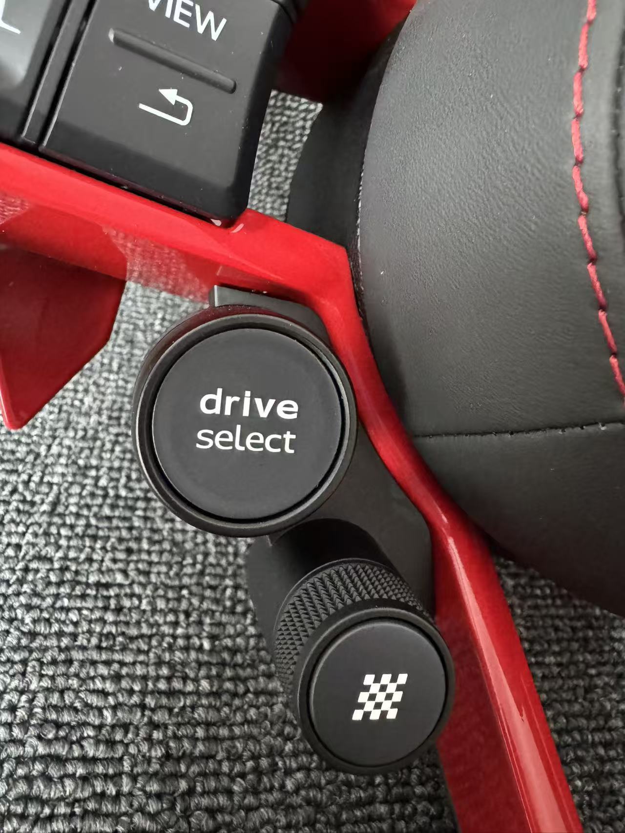 Customized Full Leather R8 steering wheel with 4 buttons for Audi S RS