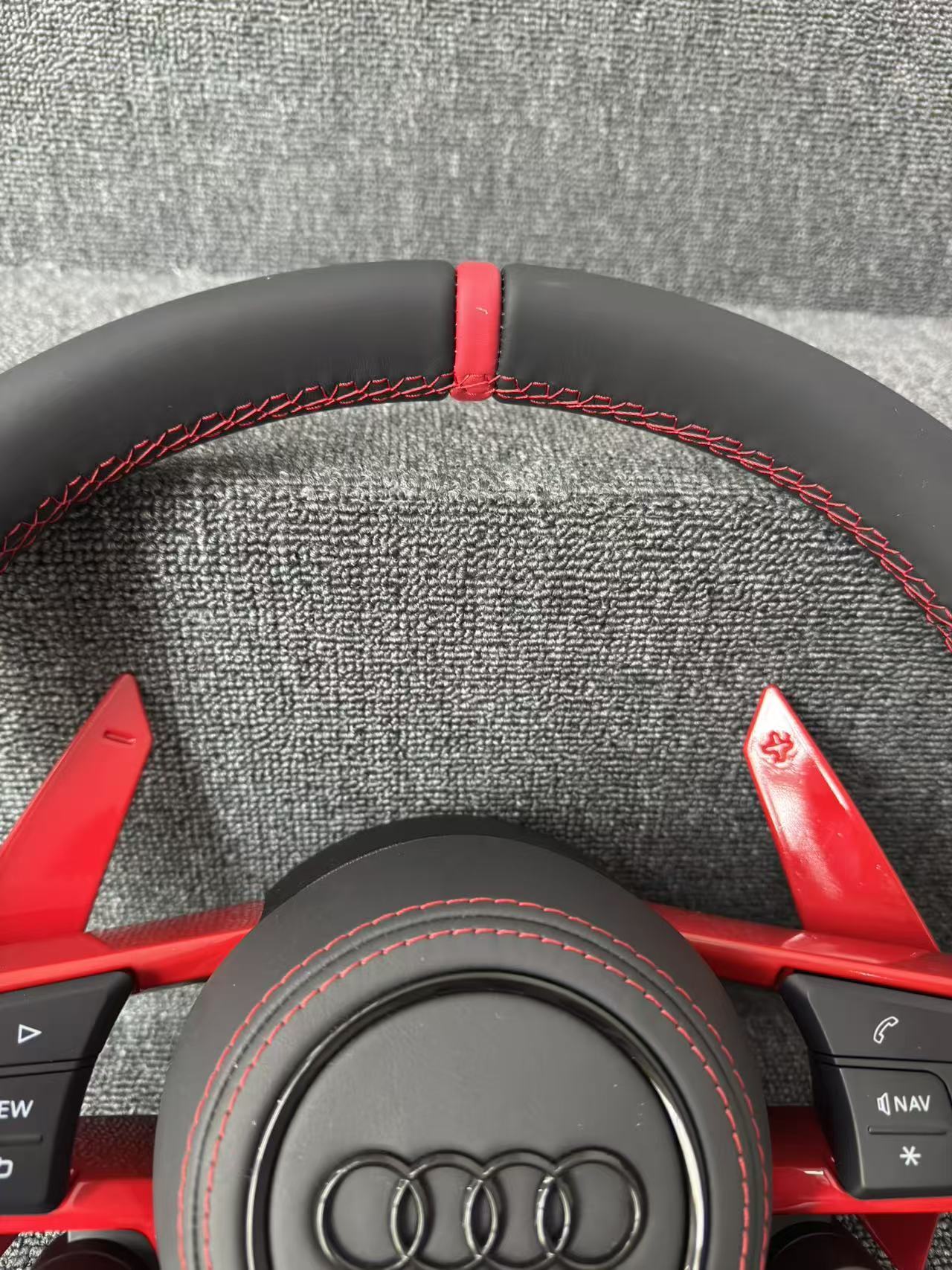 Customized Full Leather R8 steering wheel with 4 buttons for Audi S RS