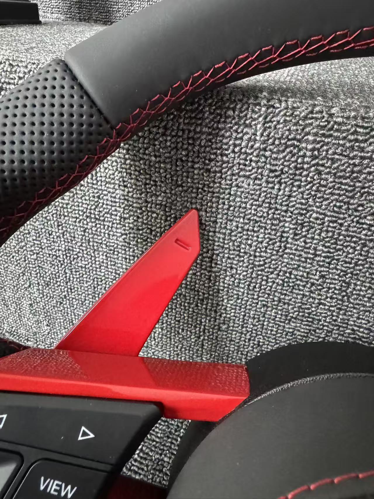 Customized Full Leather R8 steering wheel with 4 buttons for Audi S RS