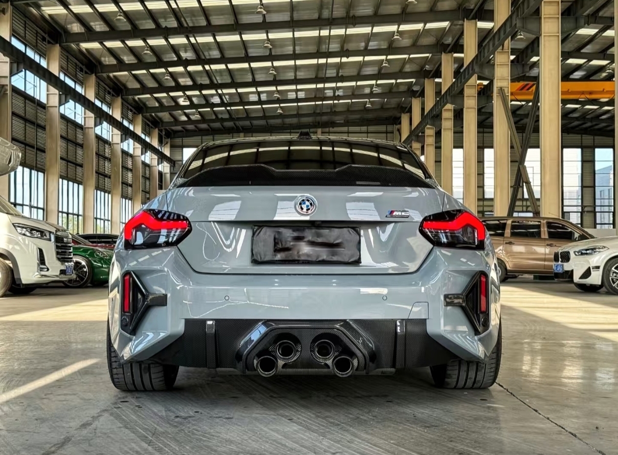 Exhaust System（ Mid & Rear Section）+ Exhaust Tips + Exhaust Valve Controller + Carbon fiber rear lip for BMW G87 M2